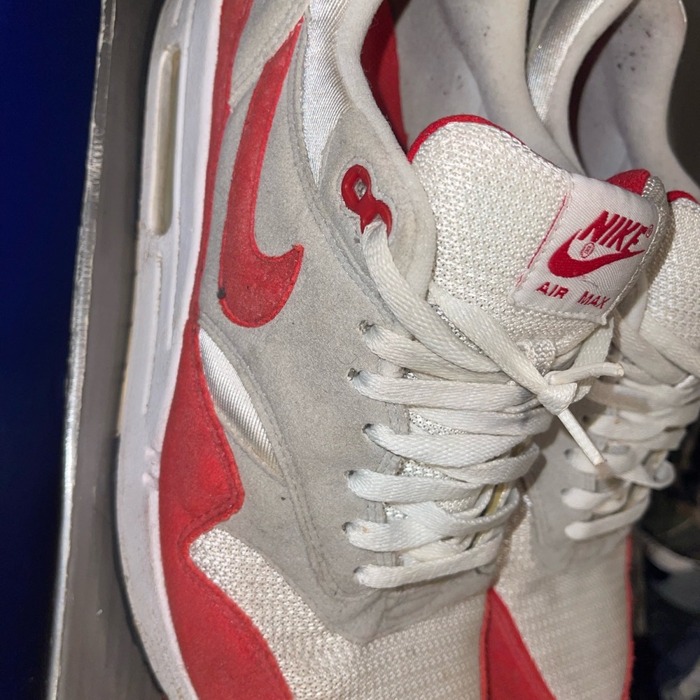 Nike Air Max Red and White Sneakers